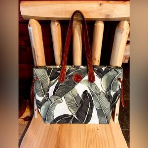 DOONEY AND BOURKE Banana leaves tote.